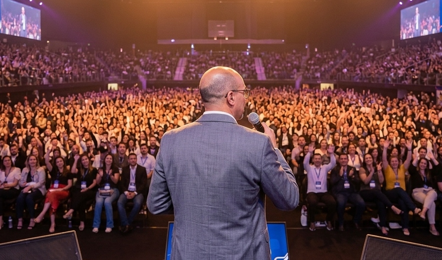 Marcelo Romeiro — Mestre de Cerimônias e Apresentador em grande plenária de evento corporativo